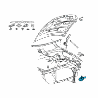 OEM 2000 Lincoln Navigator Latch Diagram - 4L7Z-16700-AA