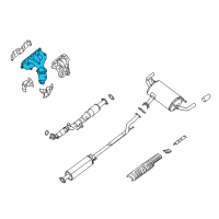 OEM 2010 Nissan Altima Manifold Assembly-Exhaust With Catalyst Diagram - 140E2-ZX31E