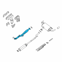 OEM 2011 Nissan Altima Exhaust Tube Front W/Catalyst Diagram - 20010-ZX10A