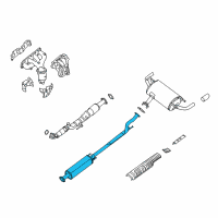 OEM 2011 Nissan Altima Exhaust, Sub Muffler Assembly Diagram - 20300-JB000