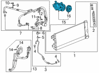 OEM Cadillac Escalade Compressor Diagram - 84664213