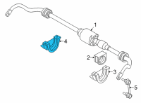 OEM 2017 BMW 540i xDrive Left Stabilizer Bracket Diagram - 37-12-6-865-709