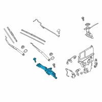 OEM 2016 Hyundai Genesis Windshield Wiper Motor & Link Assembly Diagram - 98100-B1000