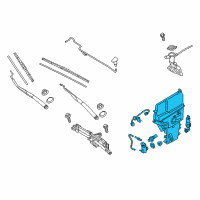 OEM Hyundai Genesis Reservoir & Pump Assembly-Washer Diagram - 98610-B1300