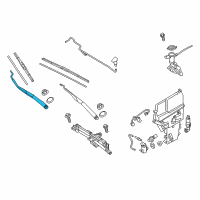 OEM Hyundai Genesis Windshield Wiper Arm Assembly(Passenger) Diagram - 98321-B1000