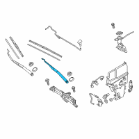 OEM Hyundai Genesis Windshield Wiper Arm Assembly(Driver) Diagram - 98311-B1000
