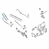 OEM 2015 Hyundai Genesis Wiper Blade Rubber Assembly(Passenger) Diagram - 98361-B1000