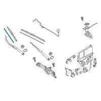 OEM 2016 Hyundai Genesis Wiper Blade Rubber Assembly(Passenger) Diagram - 98361-B1000