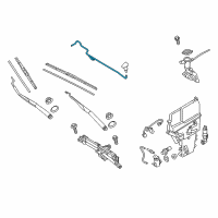 OEM Hyundai Genesis Hose Assembly-Windshield Washer Diagram - 98650-B1010