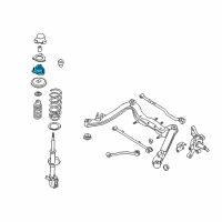 OEM 1998 Nissan Altima Strut Mounting Insulator Assembly Diagram - 55320-2B500