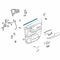 OEM Honda Pilot Weatherstrip, R. FR. Door (Inner) Diagram - 72335-TG7-A01