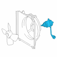 OEM 2000 Toyota RAV4 Fan Motor Diagram - 16363-74170