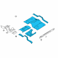 OEM 2018 Nissan Titan Floor Assy-Front Diagram - 74300-EZ00A