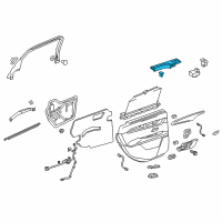 OEM 2018 Cadillac CT6 Armrest Diagram - 23309796