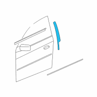 OEM 2004 Cadillac CTS Applique, Front Side Door Window Frame Rear Diagram - 21997801