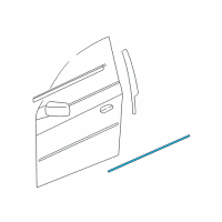 OEM 2004 Cadillac CTS Side Molding Diagram - 88980756