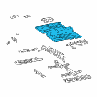 OEM Toyota Camry Front Floor Pan Diagram - 58111-06021