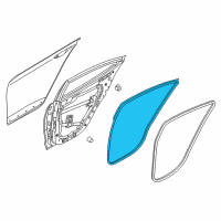 OEM 2018 Hyundai Ioniq Weatherstrip Assembly-Rear Door Side LH Diagram - 83130-G2000