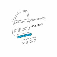 OEM 2003 Dodge Ram 1500 Molding-Front Door Diagram - 55077174AD