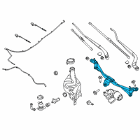 OEM Ford Ranger Wiper Linkage Diagram - KB3Z-17566-A