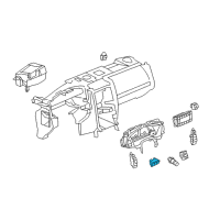 OEM 2006 Cadillac XLR Switch Asm-Fuel Tank Filler Door Lock Release & Rear Compartment *Ebony Diagram - 10335750