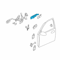 OEM Hyundai Entourage Exterior Passenger Side Front Door Handle Diagram - 82660-4D000