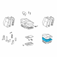 OEM 2002 Toyota Tundra Pad, Front Seat Cushion Diagram - 71511-0C060