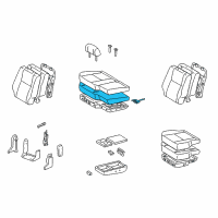 OEM Toyota Tundra Seat Cushion Pad Diagram - 71051-0C030