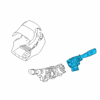 OEM Toyota C-HR Front Wiper Switch Diagram - 84652-0R050