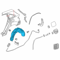 OEM 2017 Acura RDX Fender, Left Rear (Inner) Diagram - 74591-TX4-305