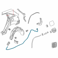 OEM 2016 Acura RDX Cable, Fuel Lid Opener Diagram - 74411-TX4-A00