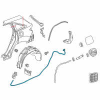 OEM Acura Cable, Fuel Lid Opener Diagram - 74411-TX4-A00