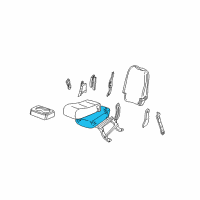 OEM 1999 GMC Sierra 1500 Pad, Front Center Seat Cushion Diagram - 12474218