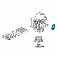 OEM 2020 Honda Passport Motor Assembly, Fresh/Recirculating Diagram - 79260-TZ5-A41