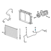 OEM GMC Sierra 1500 Rear AC Hose Valve Diagram - 25872392