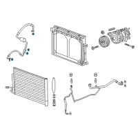 OEM 2022 Chevrolet Corvette AC Hose Seal Diagram - 13418807