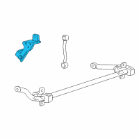 OEM Ford Stabilizer Link Bracket Diagram - F81Z-5C495-BH