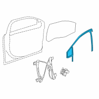 OEM 2018 Chevrolet Cruze Run Weatherstrip Diagram - 84198794