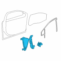 OEM 2019 Chevrolet Cruze Window Regulator Diagram - 42711496