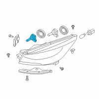 OEM Ford High Beam Bulb Diagram - FL1Z-13N021-A