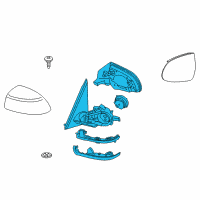 OEM BMW X6 Outside Mirror Without Glass Heated Right Diagram - 51-16-7-416-138