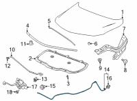 OEM 2021 Chevrolet Trailblazer Release Cable Diagram - 42762246