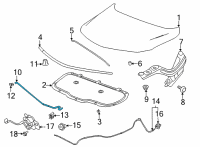 OEM Buick Encore GX Lift Rod Support Diagram - 42751203