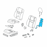 OEM 2016 Honda CR-V Heater, Left Front Seat-Back Diagram - 81524-T0G-L81