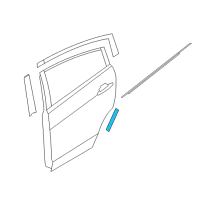 OEM 2018 Kia Rio WEATHERSTRIP Assembly-Rear Door Belt Diagram - 83220H8000