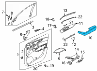 OEM 2022 Acura MDX Armrest Passenger Side (Deep Black) Diagram - 83503-TYA-A01ZB