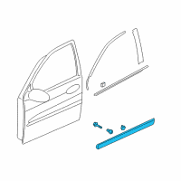 OEM 2007 Kia Sedona MOULDING Assembly-Waist Line Diagram - 877114D100