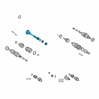 OEM Lexus Shaft Sub-Assy, Front Drive Flange Diagram - 43049-33050