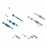 OEM 2002 Lexus RX300 Shaft Assy, Front Drive, RH Diagram - 43410-33202