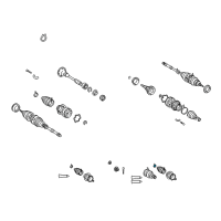 OEM 2002 Lexus ES300 Clamp, Rear Drive Shaft Diagram - 42345-48030